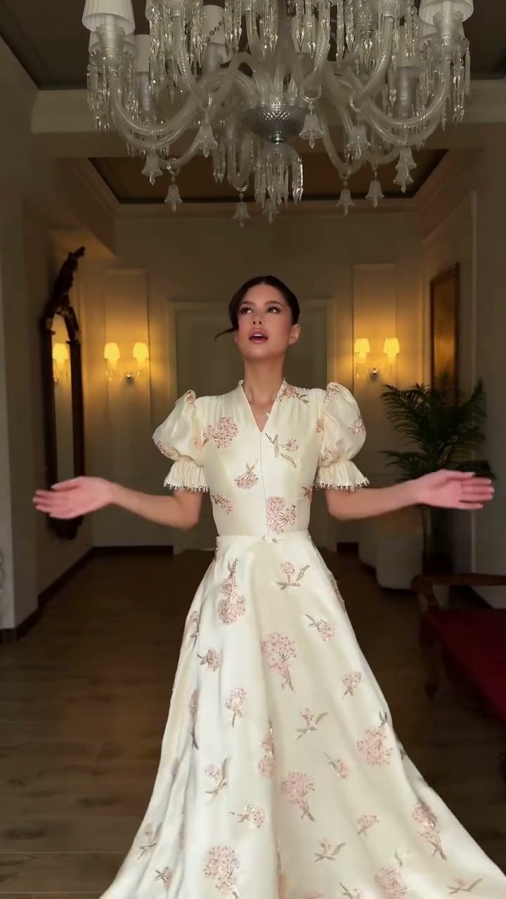 floral-print-puff-sleeve-gown-v-neck-wrap-maxi-dress