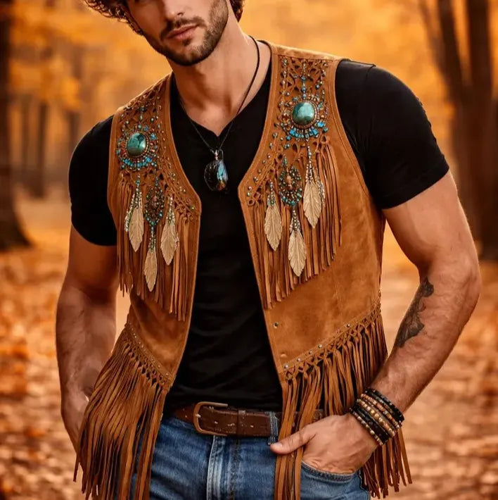 Men's Western-style Sleeveless Vest