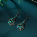 Retro  Feather Hollow Earrings