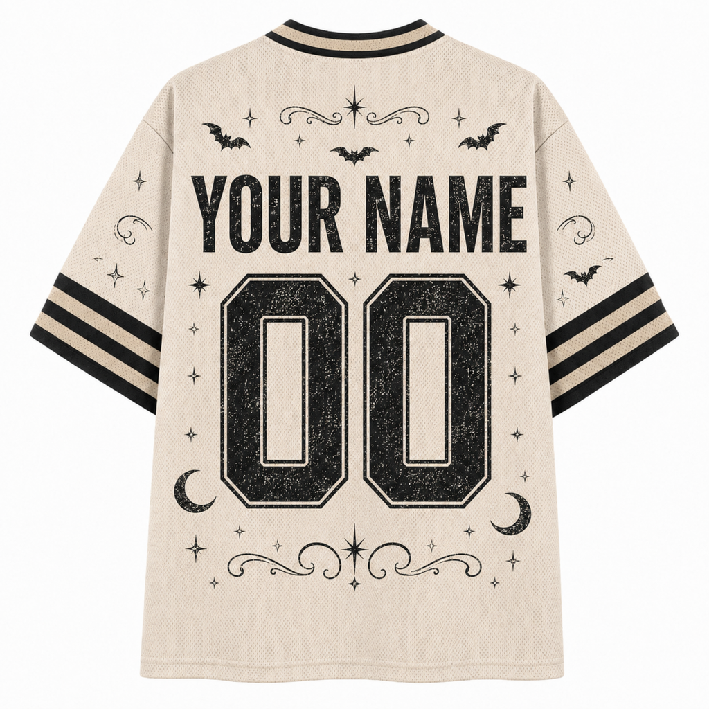 Chaotic Club Custom Skeleton Flying Bat Vintage Gothic Mesh Jersey