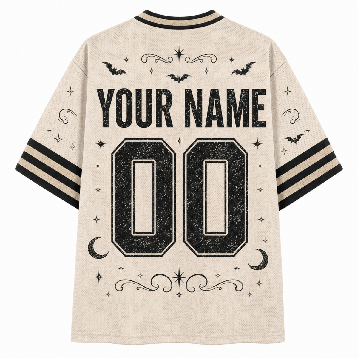 Chaotic Club Custom Skeleton Flying Bat Vintage Gothic Mesh Jersey