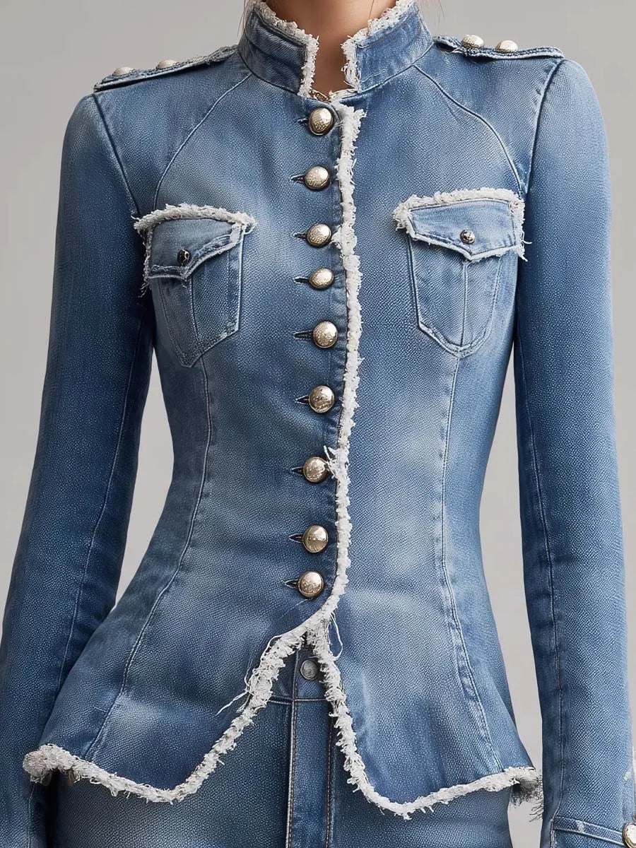 Vintage Jacket in denim, Designer Aesthetic