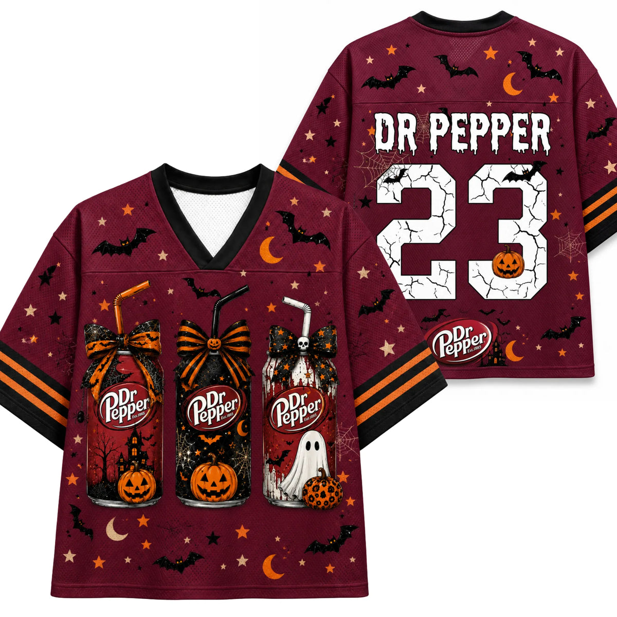 Chaotic Club Spooky Dr Pepper Cans Halloween Mesh Jersey