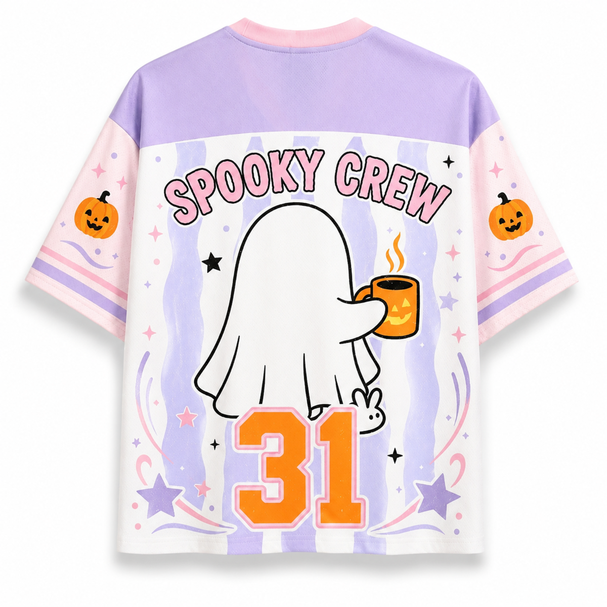 Chaotic Club Halloween Ghost Coffee Mesh Jersey