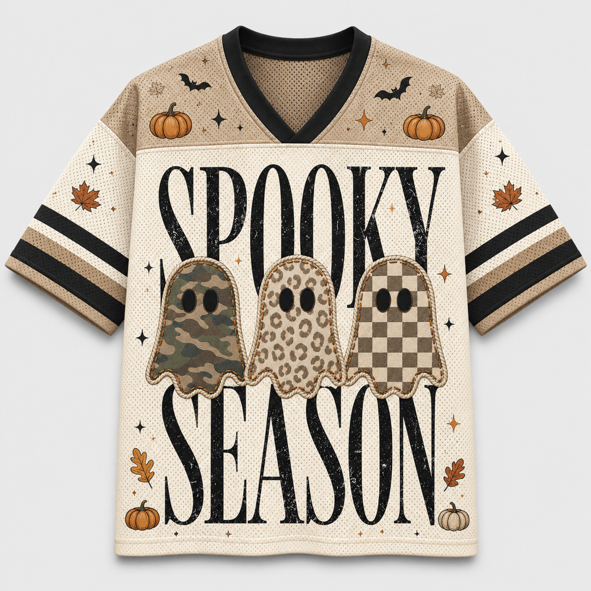 Chaotic Club Spooky Season Ghost Camo Leopard Checkered Mesh Jersey