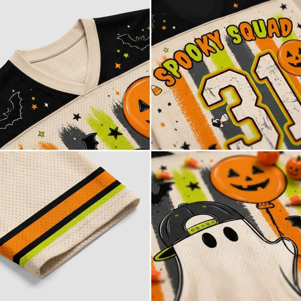Chaotic Club Cool Snapback Ghost Spooky Squad Halloween Mesh Jersey