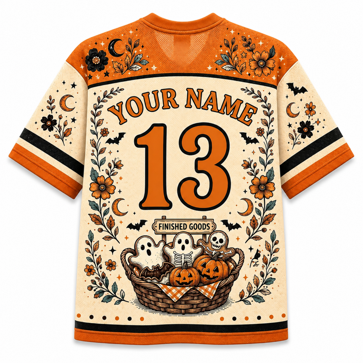 Chaotic Club Black Cat Spooky Biscuits Bakery Mesh Jersey