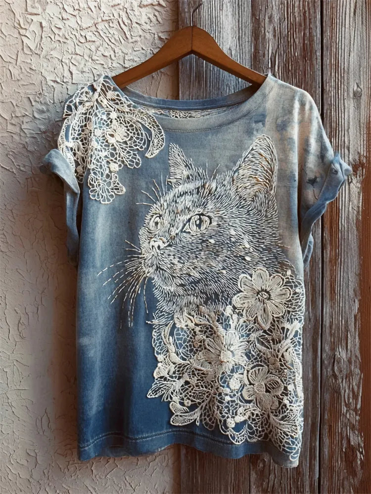 Vintage Shirt in lace, Premium Look