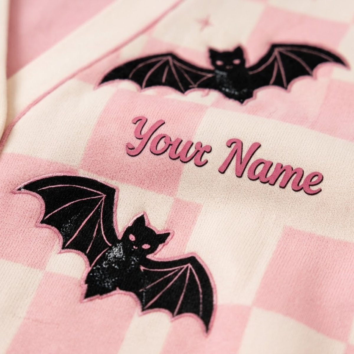Chaotic Club Pink Bat Vintage Halloween Personalized Cardigan