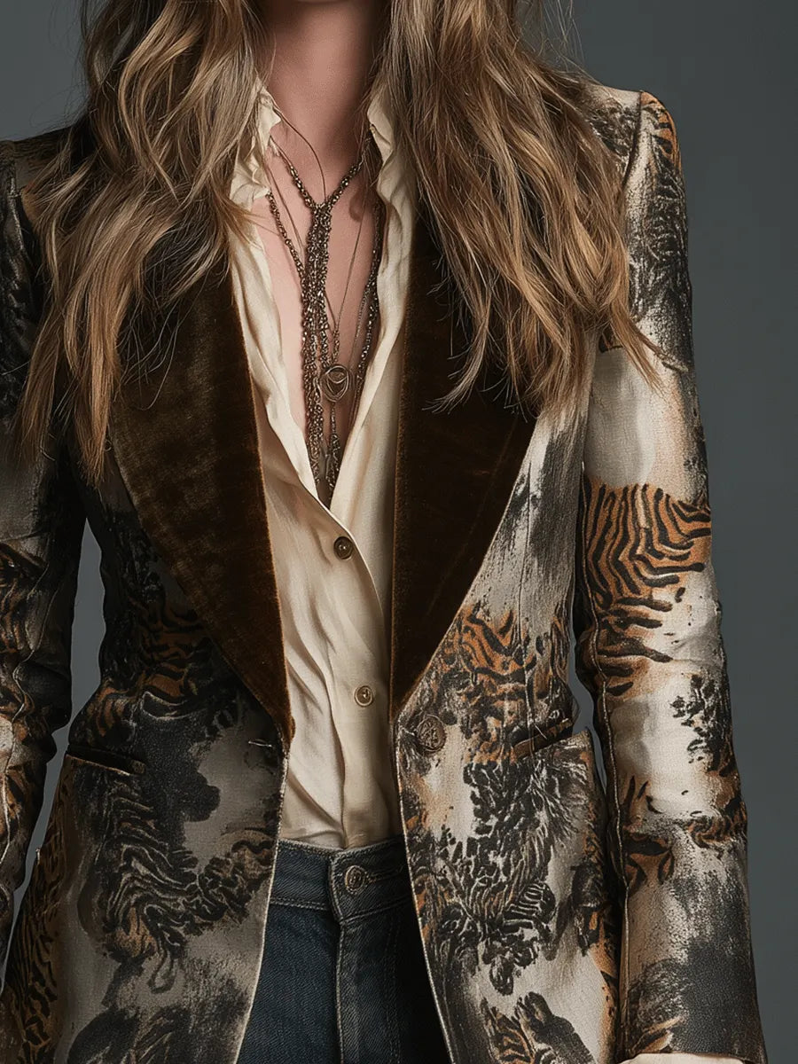 Chic Blazer in velvet, Premium Look