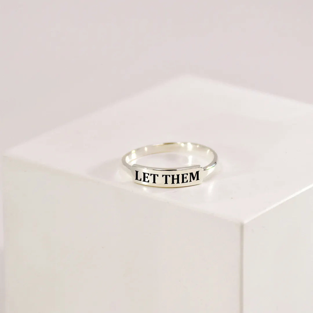 Let Them Dainty Bar Ring