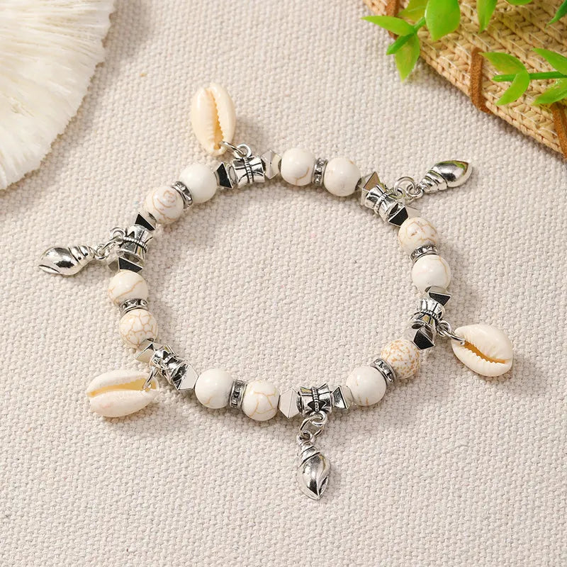 Bohemian Shell Bead Charm Bracelets For Summer Festivals And Beach Days