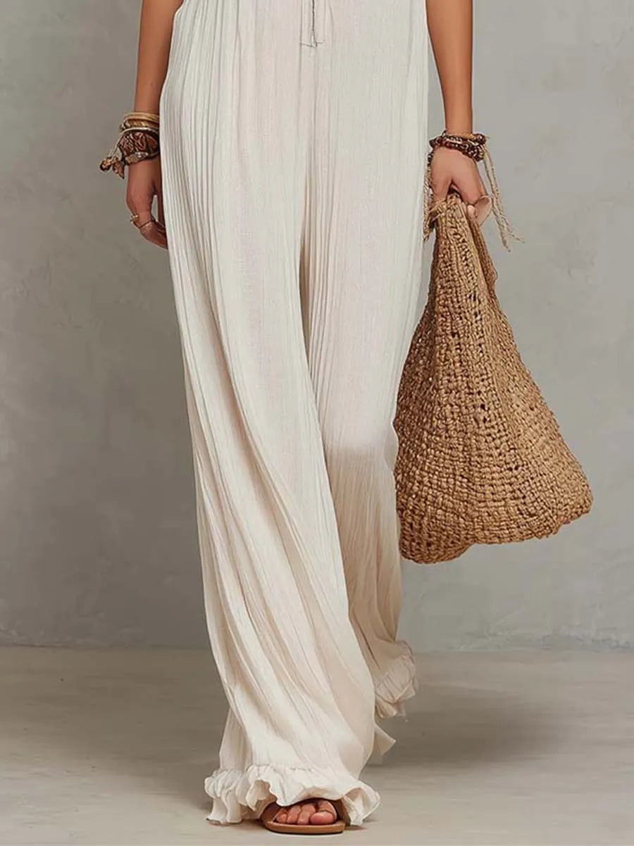 Bohemian Jumpsuit in chiffon, Designer Aesthetic