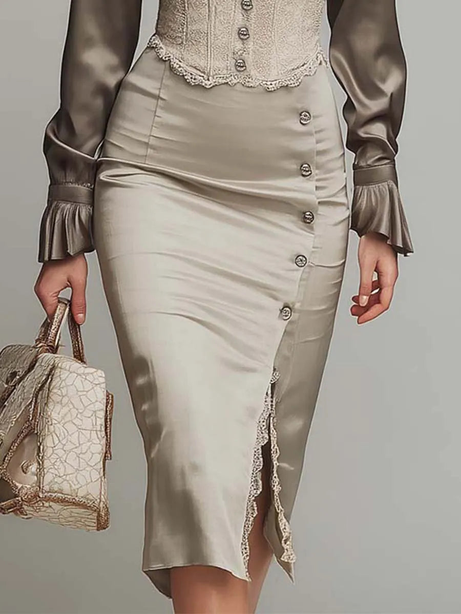 Elegant Midi Dress in premium, Affordable Luxury