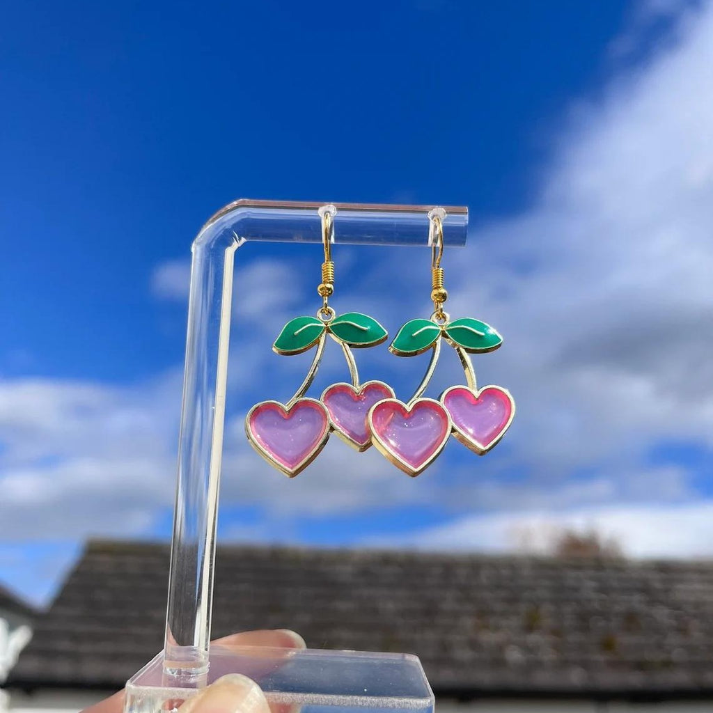 Cherry Heart Earrings