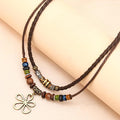 Women's Vintage Boho Flower Beaded Necklace