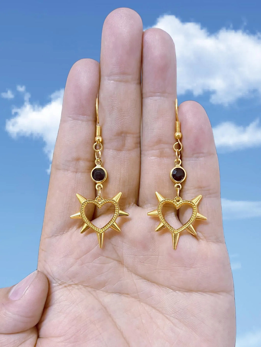 Gothic Heart-shaped Earrings