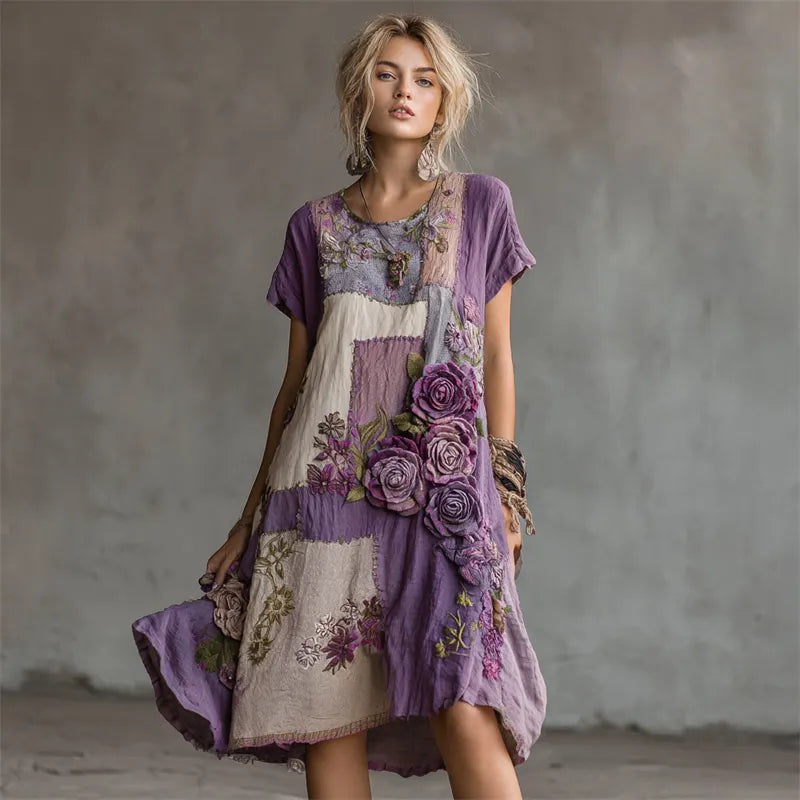 Vintage Dress in linen, Premium Look