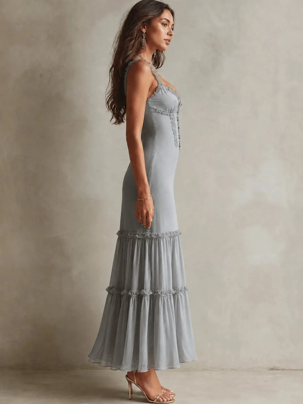 Bohemian Midi Dress in chiffon, Smart Price