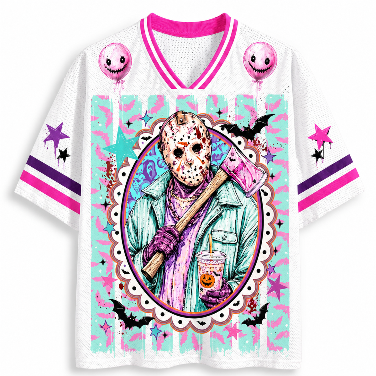 Chaotic Club Preppy Horror Bundle Retro Halloween Characters Mesh Jersey