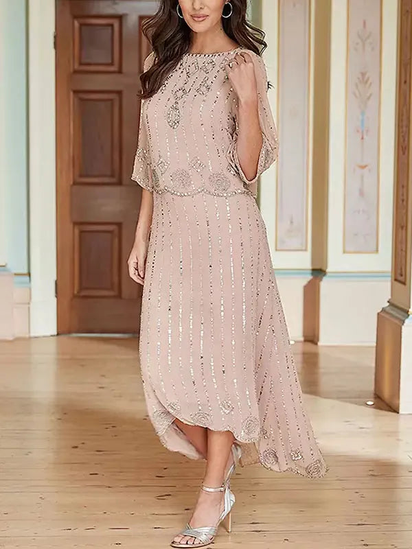 Sequined Elegant Sophisticated Ladies Dress
