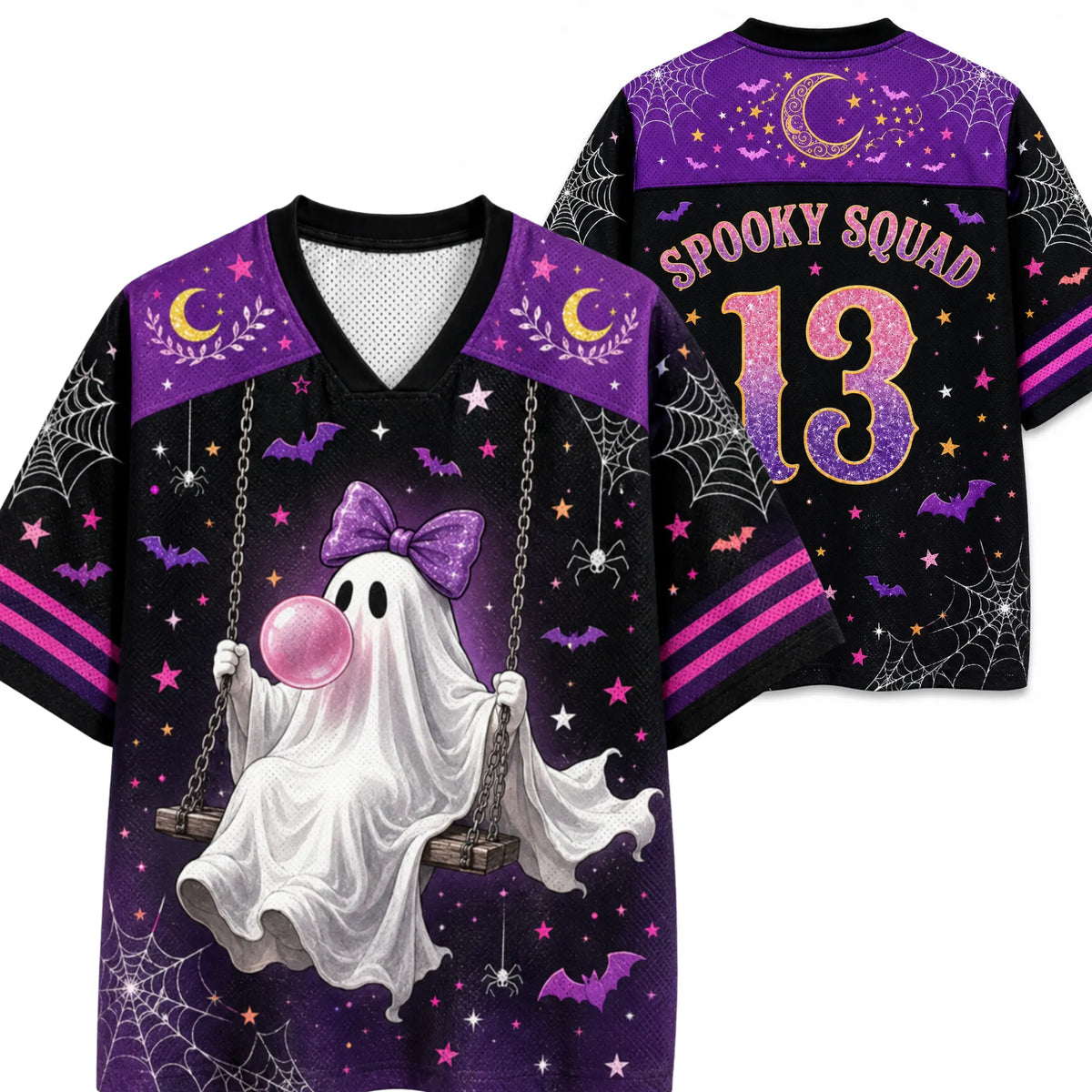 Chaotic Club Bubble Gum Ghost Spooky Squad Halloween Mesh Jersey
