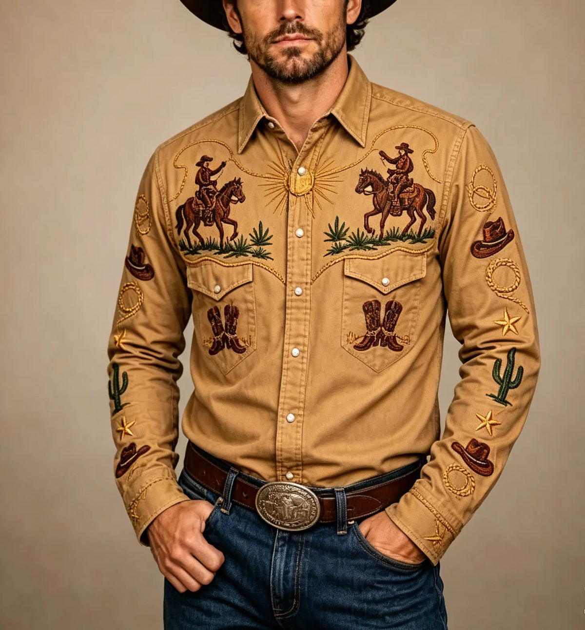 Men's Western-style Shirt