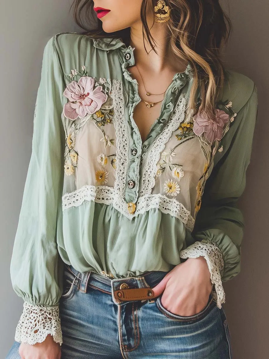 Shirt That Flatters – Vintage & lace