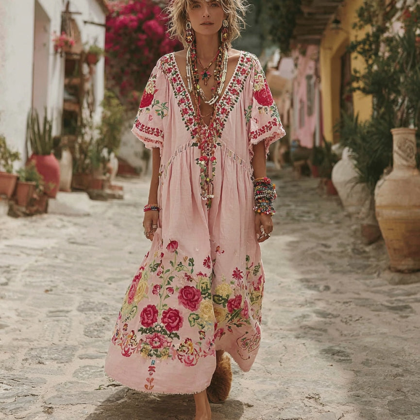 Midi Dress with linen – Affordable Luxury