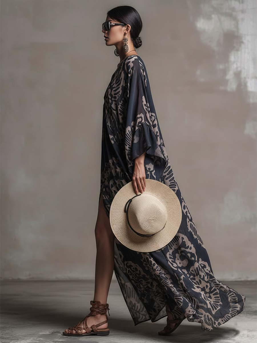 Retro Maxi Dress in premium, Affordable Luxury