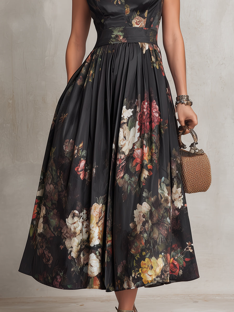 Elegant Midi Dress in pleated, Affordable Luxury