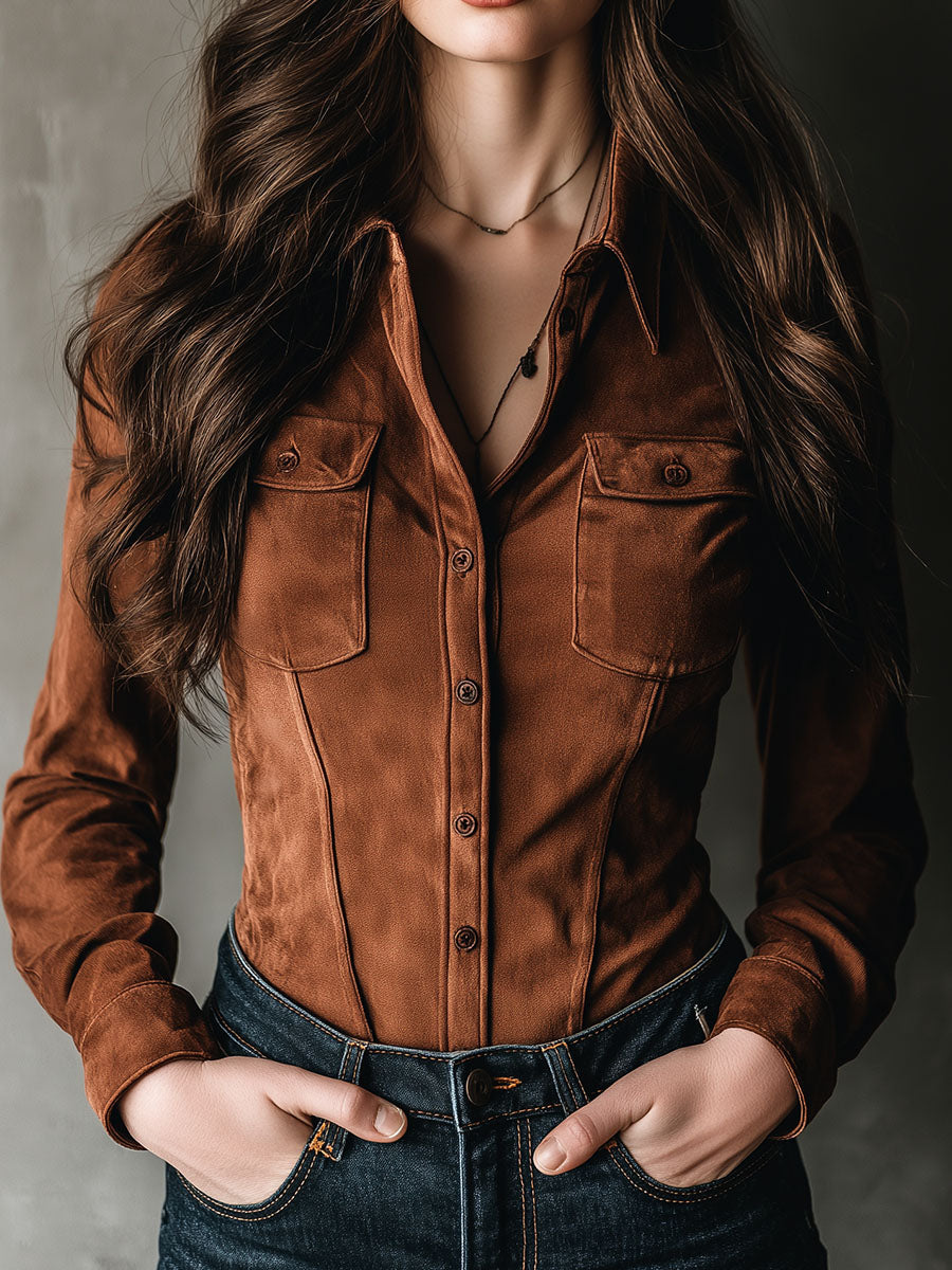 Chic Shirt in suede, Smart Price