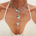 Layered Charm Necklace Set - Boho Style For Everyday Wear