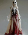 Halloween Skull Bloodshot Lace Evening Dress d5e9