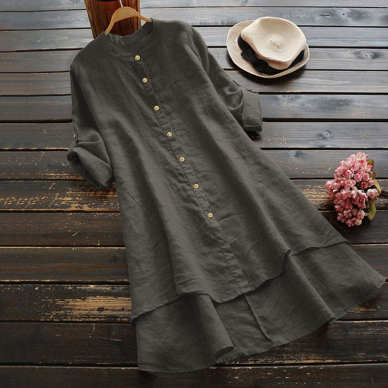 Vintage Midi Dress in linen, Affordable Luxury