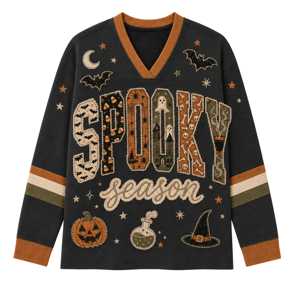 Chaotic Club Spooky Season Patchwork Long Sleeve Jersey