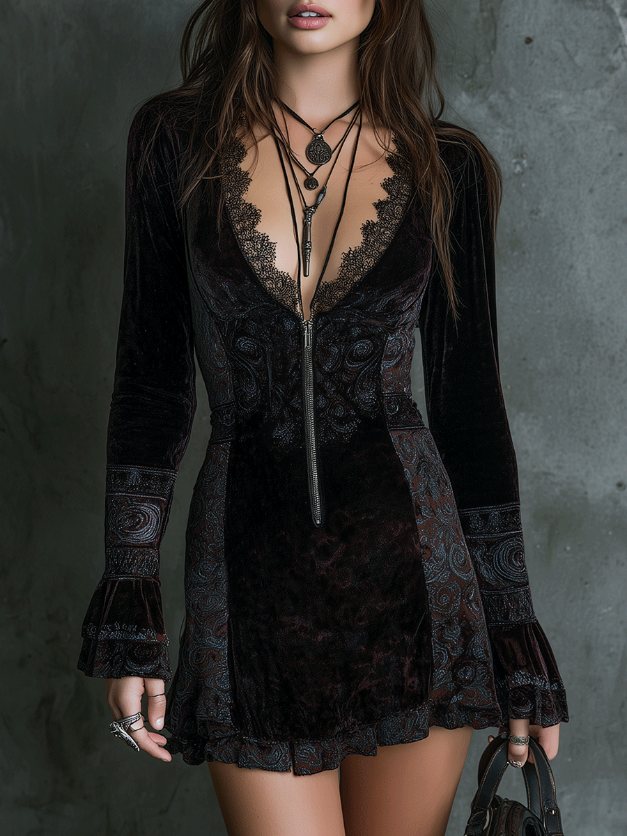 Mini Dress That Flatters – Bohemian & velvet