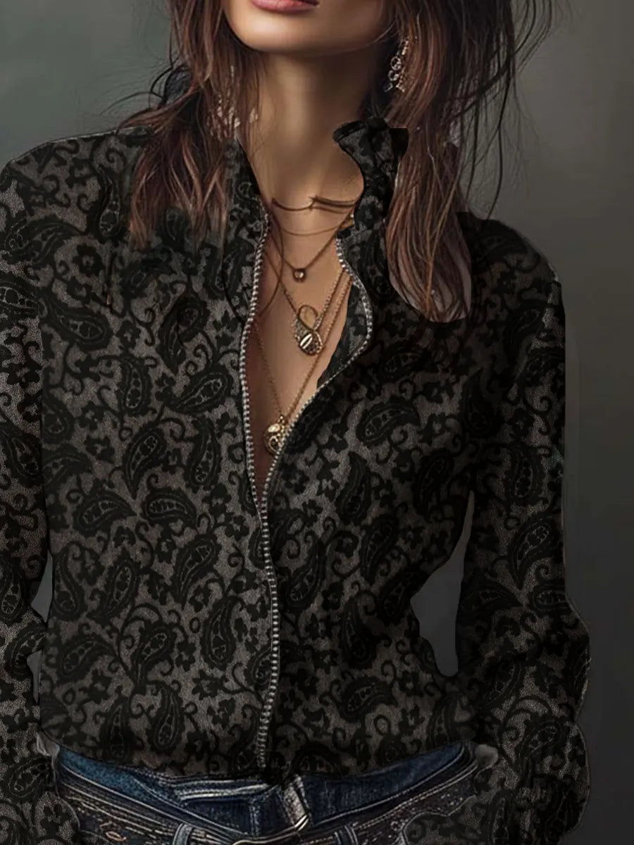 Blouse with soft knit – Premium Look