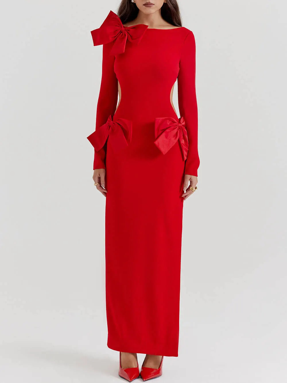 Red Bow Maxi Dress