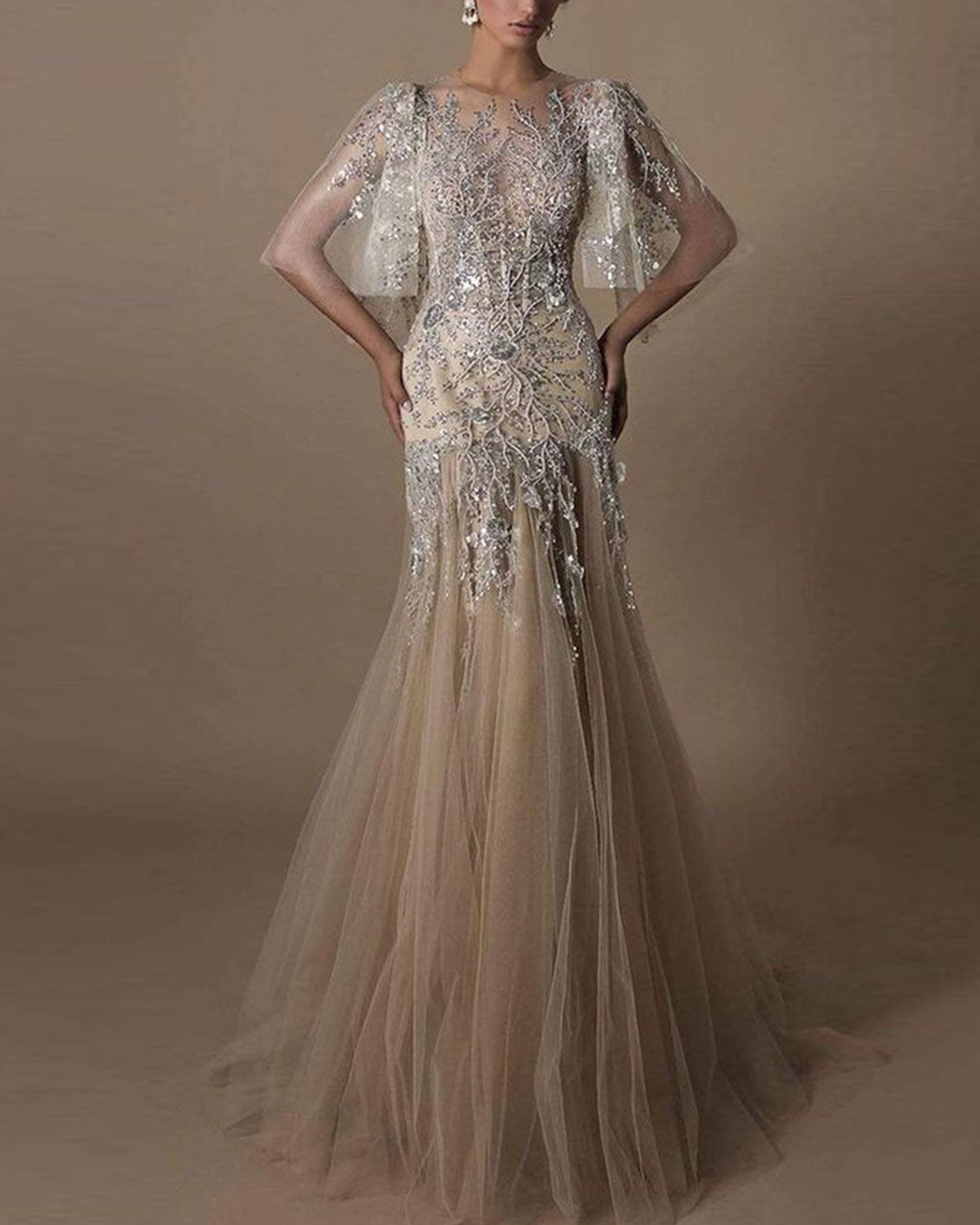 Elegant Embroidered Gown