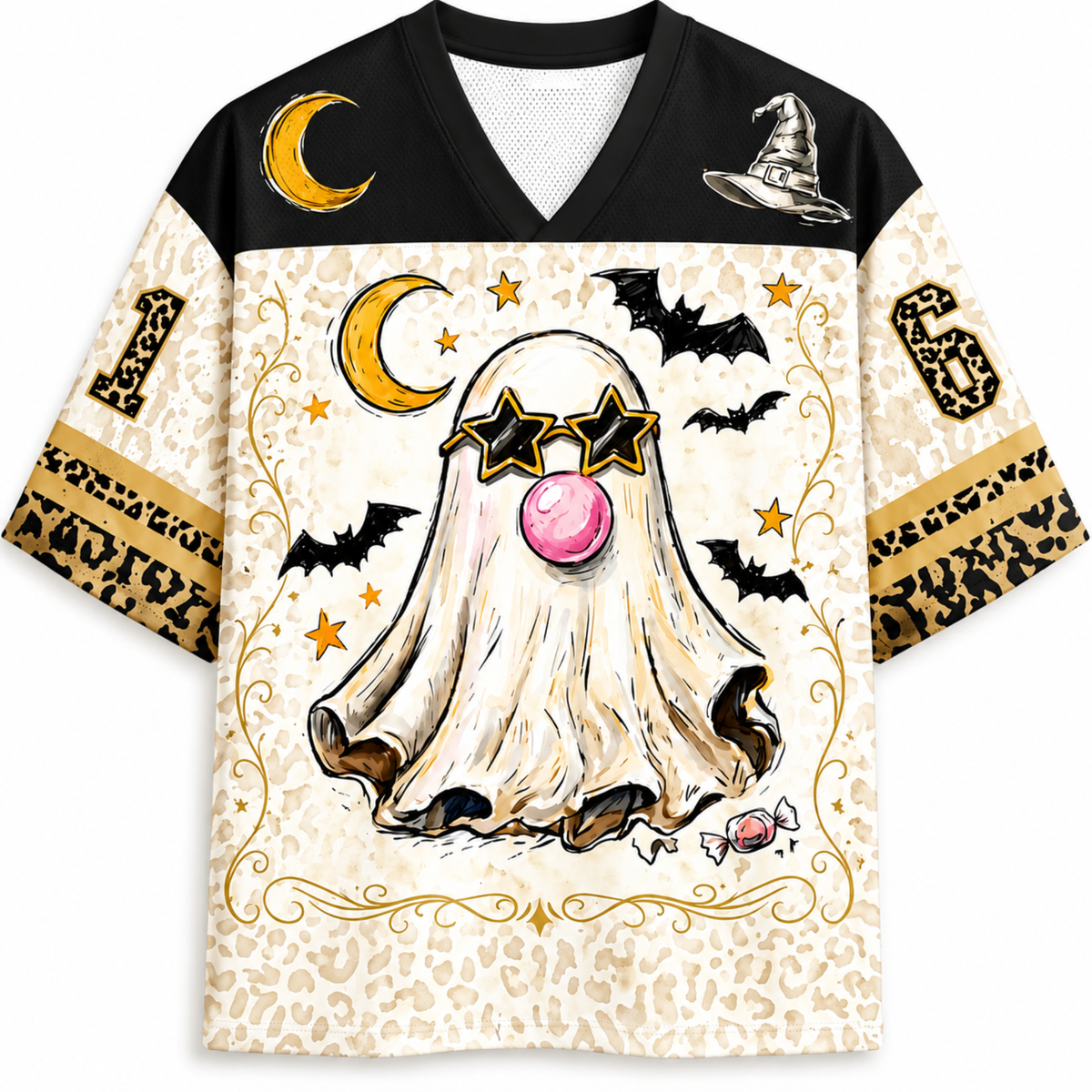 Chaotic Club Bubblegum Ghost Leopard Halloween Jersey