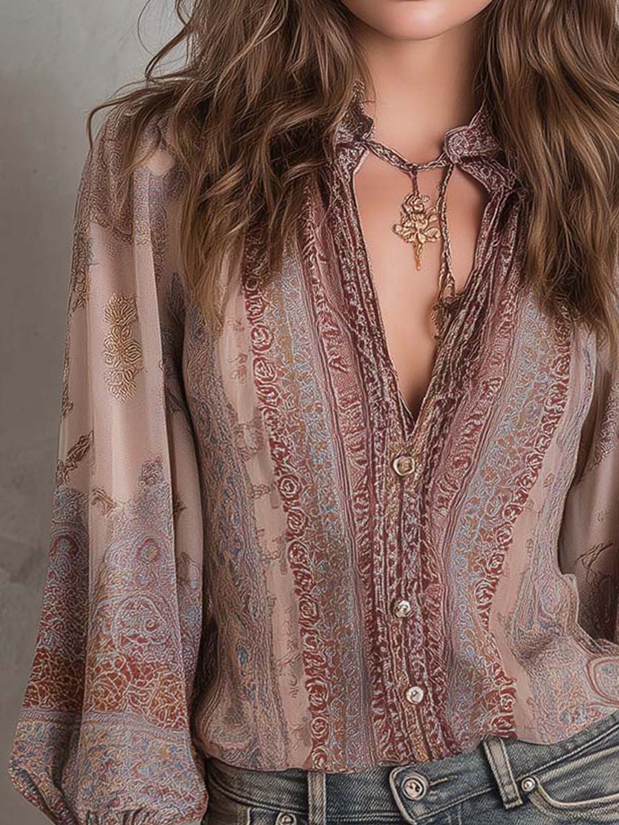 Boho Blouse in lace, Designer Aesthetic