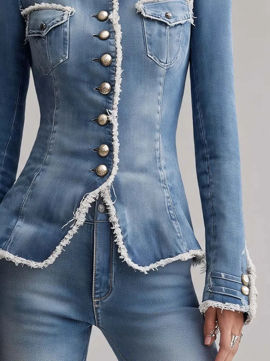 Vintage Jacket in denim, Designer Aesthetic