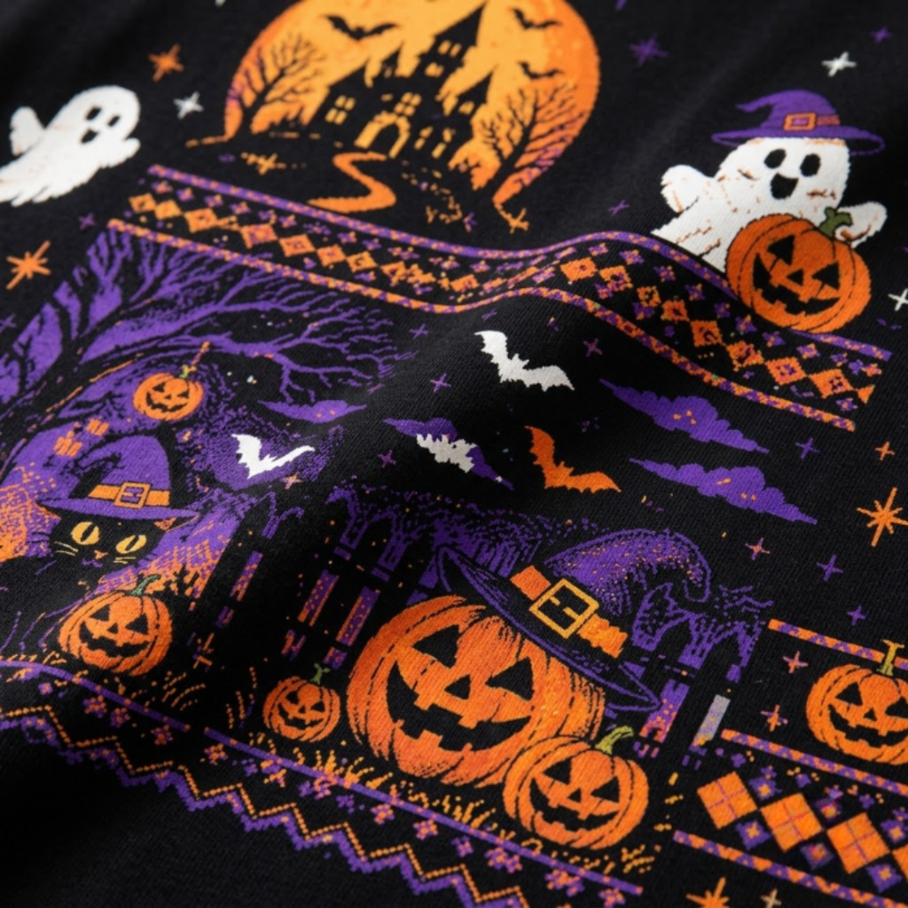 Chaotic Club Spooky Nights Vintage Halloween Cardigan