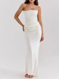 Ivory Strapless Corset Dress