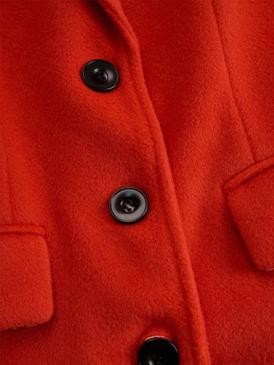 Lapel Single-breasted Leopard Print Coat