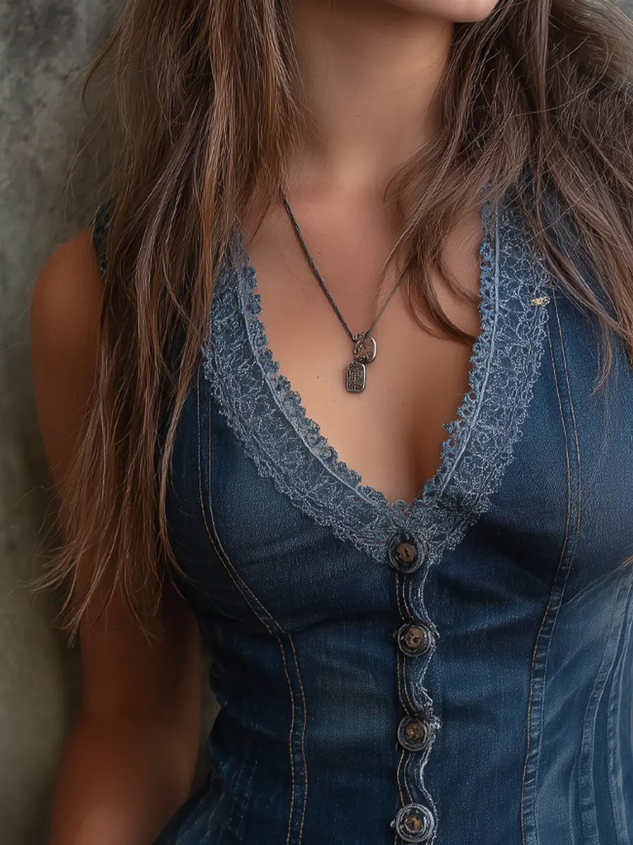 Vintage Statement Piece in denim, Affordable Luxury