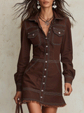 Chic Mini Dress in denim, Designer Aesthetic