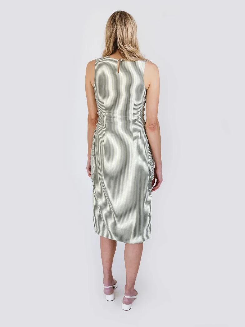 Seersucker Olive Midi Tunic Shorts Sets