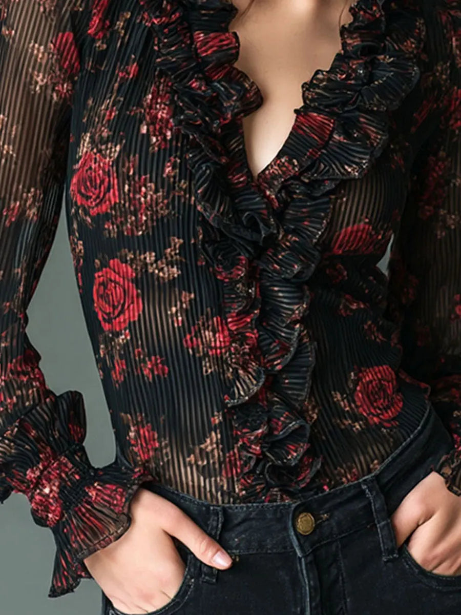 Romantic Blouse in soft, Premium Look